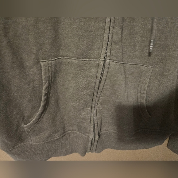 Roxy Y2k Khaki Zip-Up Hoodie Sz Medium - Picture 5 of 9